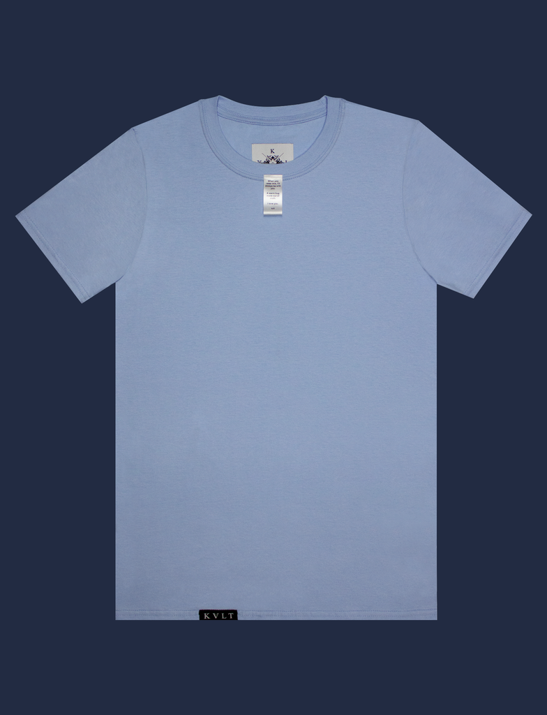 A WARM HUG Tee in Light Blue by KULT Clothing | When you wear this, I'll always be with you. A warm hug made out of cloth. I love you. KULT