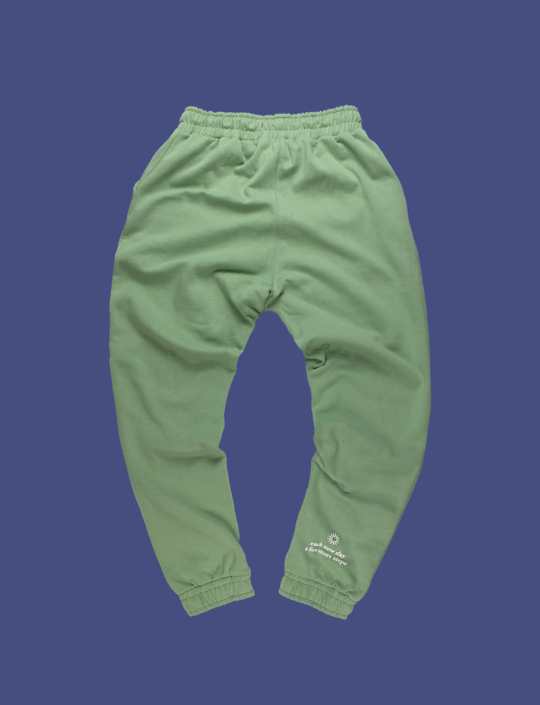 Reverse view of the EMBRACE Sweatpants in Sage by KULT Clothing | KVLT | KULT