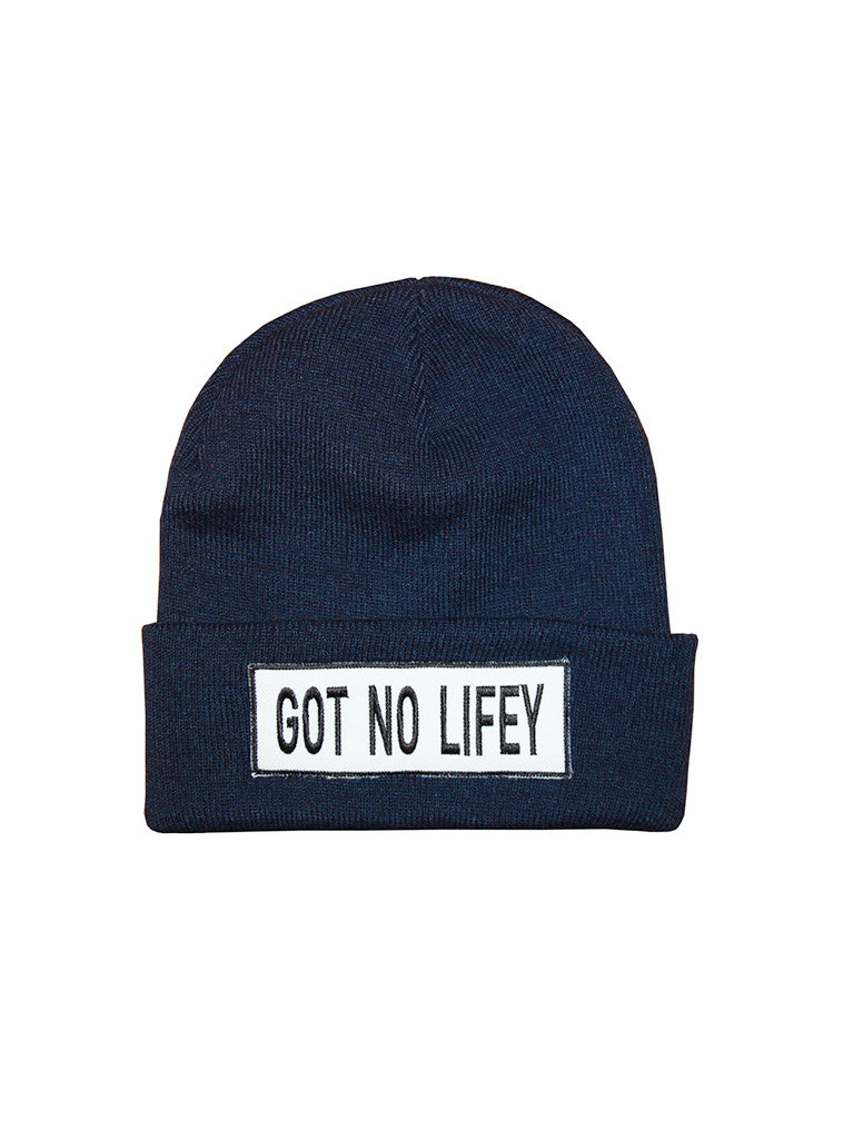 GOT NO LIFEY Beanie in Navy by KULT