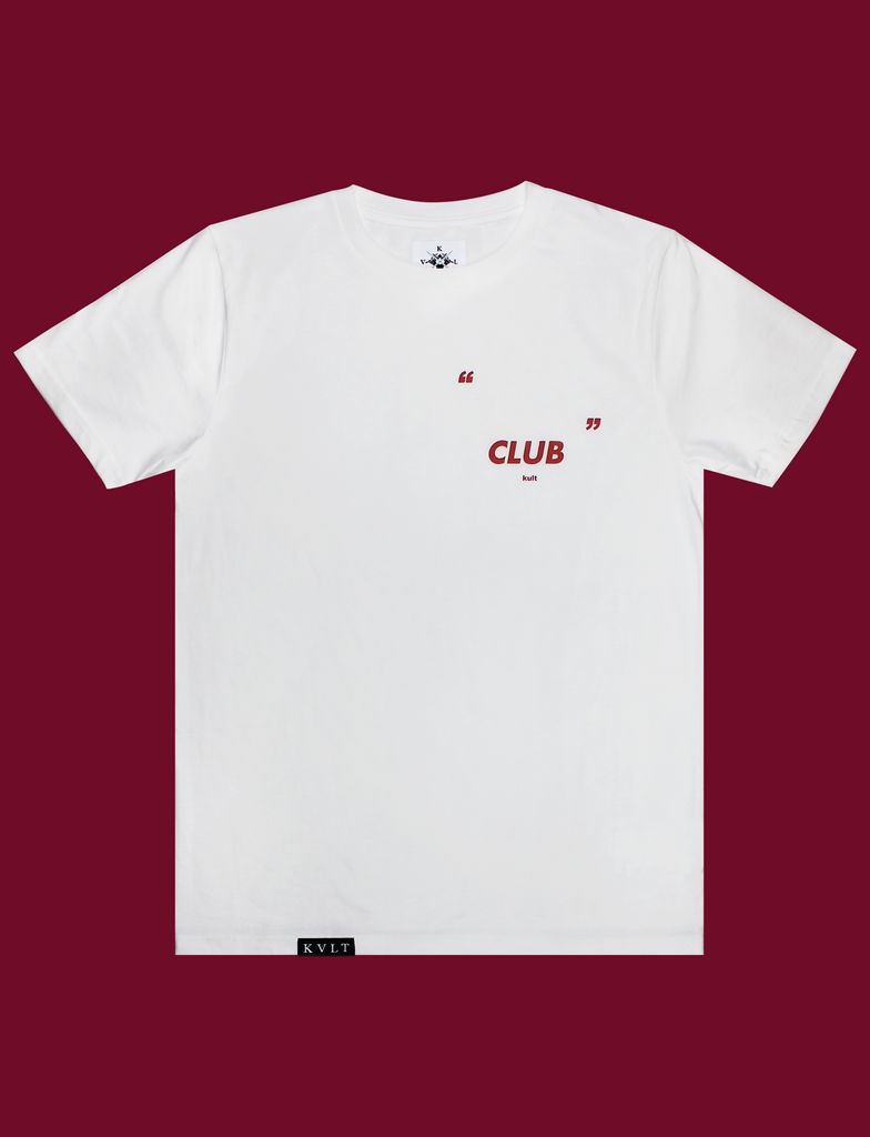 MAKE YOUR OWN CLUB Tee in White by KULT Clothing