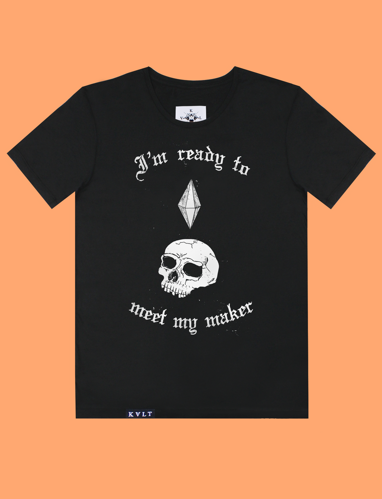 MEET MY MAKER Tee in Black by KULT