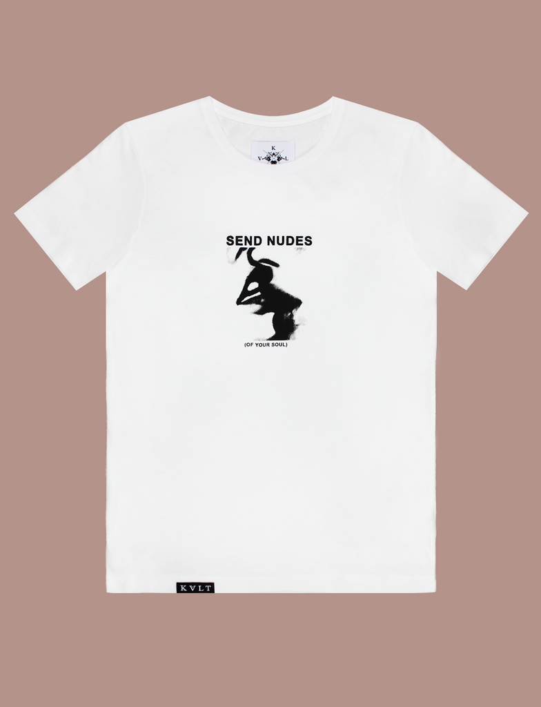 NAKED SOUL Tee in White by KULT Clothing