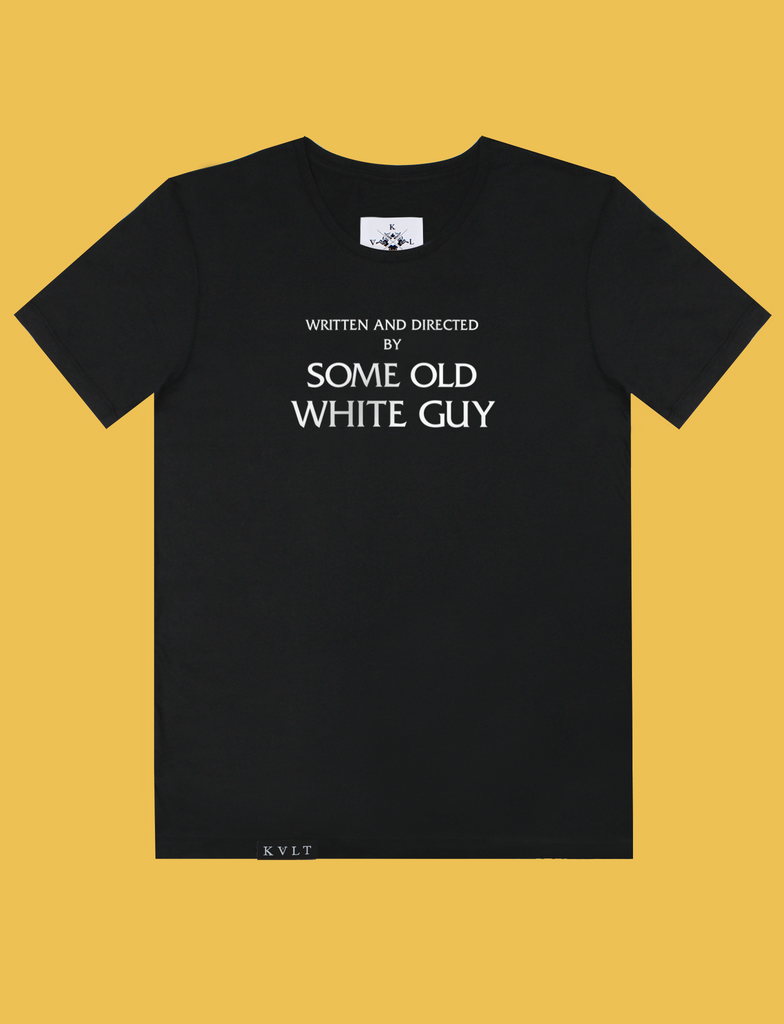 PULP NON-FICTION Tee in Black by KULT Clothing | Written And Directed By Some Old White Guy | Quentin Tarantino