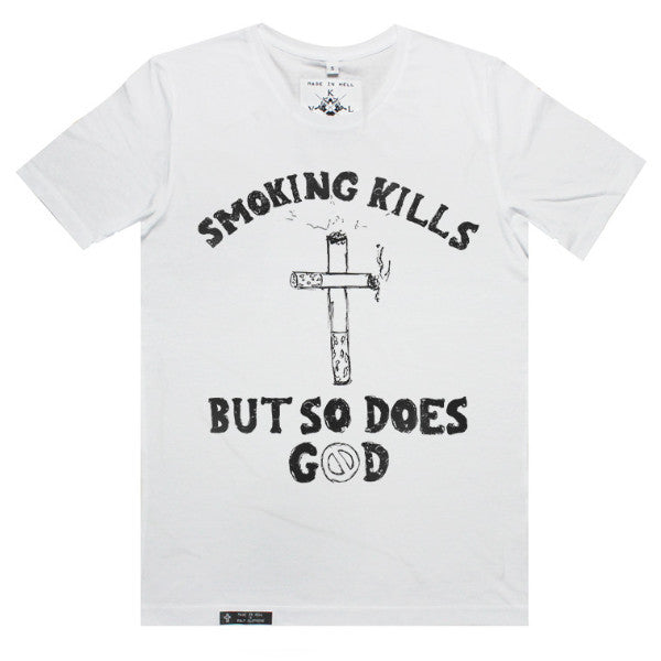 SMOKING KILLZ Tee in White by KULT