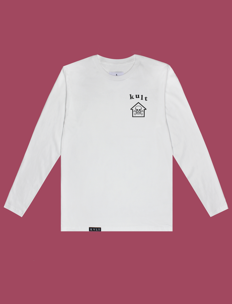 ACID HOUSE Longsleeve in White by KULT Clothing | Loving you could be so fun if I wasn't so blue and you weren't so numb
