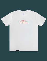 A GIRL ISN'T A GUN Tee in White by KULT Clothing | A girl is so much more than just a gun