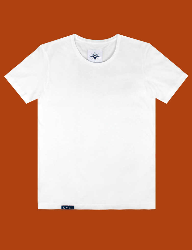 BASIK Tee in White by KULT Clothing