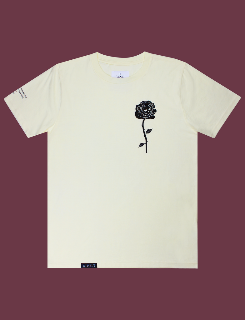 GARDEN OF DEATH Tee in Primrose by KULT Clothing | eco-friendly, climate neutral t-shirt