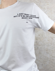 OVERWORKED Tee in White by KULT Clothing
