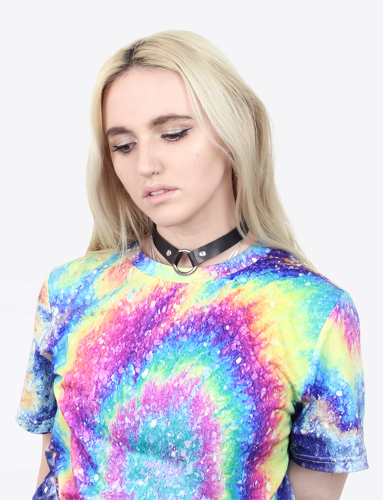 Close-up view of the OIL SLICK Tee by KULT